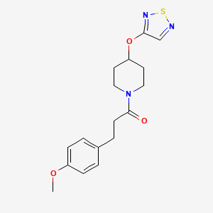 molecular formula C17H21N3O3S B2785611 3-(4-Methoxyphenyl)-1-[4-(1,2,5-thiadiazol-3-yloxy)piperidin-1-yl]propan-1-one CAS No. 2097929-43-4