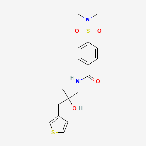 molecular formula C17H22N2O4S2 B2785619 4-(dimethylsulfamoyl)-N-{2-hydroxy-2-[(thiophen-3-yl)methyl]propyl}benzamide CAS No. 2097860-70-1