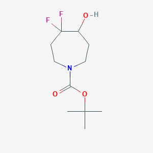 molecular formula C11H19F2NO3 B2785621 Tert-butyl 4,4-difluoro-5-hydroxyazepane-1-carboxylate CAS No. 1785523-74-1