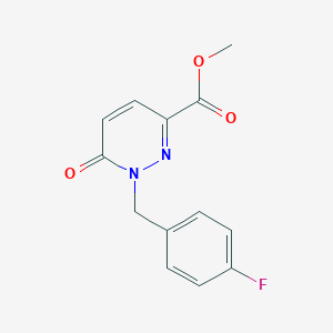 molecular formula C13H11FN2O3 B2785623 Methyl 1-(4-fluorobenzyl)-6-oxo-1,6-dihydropyridazine-3-carboxylate CAS No. 2453324-91-7