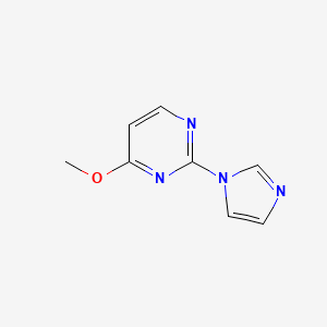 molecular formula C8H8N4O B2785630 2-Imidazol-1-yl-4-methoxy-pyrimidine CAS No. 114849-12-6