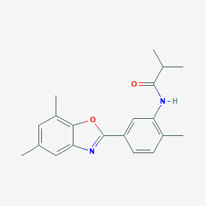 molecular formula C20H22N2O2 B278564 N-[5-(5,7-dimethyl-1,3-benzoxazol-2-yl)-2-methylphenyl]-2-methylpropanamide 