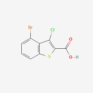 molecular formula C9H4BrClO2S B2785644 4-Bromo-3-chloro-1-benzothiophene-2-carboxylic acid CAS No. 926257-36-5