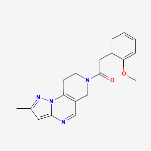 molecular formula C19H20N4O2 B2785645 2-(2-methoxyphenyl)-1-(2-methyl-8,9-dihydropyrazolo[1,5-a]pyrido[3,4-e]pyrimidin-7(6H)-yl)ethanone CAS No. 1797190-09-0