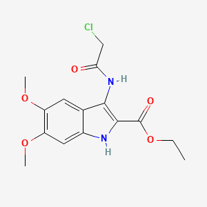 ethyl 3-(2-chloroacetamido)-5,6-dimethoxy-1H-indole-2-carboxylate