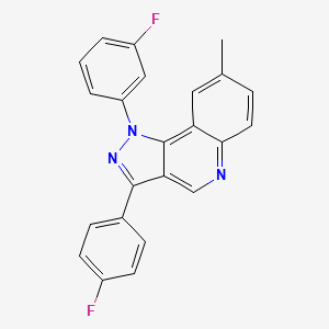 molecular formula C23H15F2N3 B2785659 1-(3-fluorophenyl)-3-(4-fluorophenyl)-8-methyl-1H-pyrazolo[4,3-c]quinoline CAS No. 932540-63-1