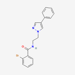 2-bromo-N-(2-(4-phenyl-1H-pyrazol-1-yl)ethyl)benzamide