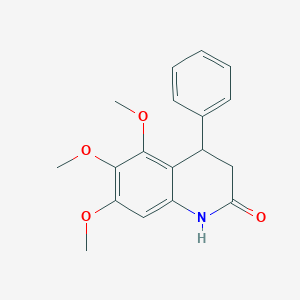 molecular formula C18H19NO4 B2785674 5,6,7-trimethoxy-4-phenyl-3,4-dihydroquinolin-2(1H)-one CAS No. 847461-89-6