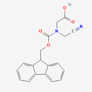 molecular formula C19H16N2O4 B2785691 2-[Cyanomethyl(9H-fluoren-9-ylmethoxycarbonyl)amino]acetic acid CAS No. 2172570-83-9