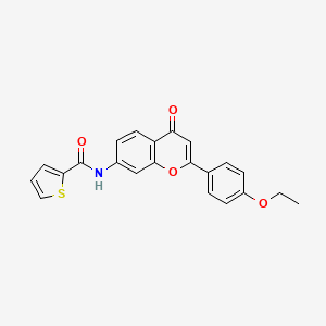 molecular formula C22H17NO4S B2785694 N-[2-(4-ethoxyphenyl)-4-oxo-4H-chromen-7-yl]thiophene-2-carboxamide CAS No. 929429-10-7