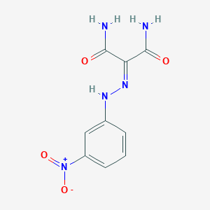 molecular formula C9H9N5O4 B2785704 2-[2-(3-Nitrophenyl)hydrazinylidene]propanediamide CAS No. 896061-92-0