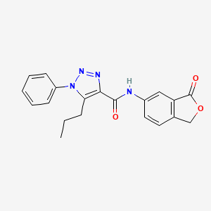 molecular formula C20H18N4O3 B2785713 N-(3-oxo-1,3-dihydro-2-benzofuran-5-yl)-1-phenyl-5-propyl-1H-1,2,3-triazole-4-carboxamide CAS No. 950254-67-8