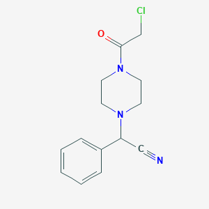 molecular formula C14H16ClN3O B2785714 2-[4-(2-Chloroacetyl)piperazin-1-yl]-2-phenylacetonitrile CAS No. 923155-13-9
