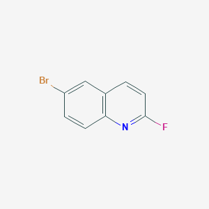 molecular formula C9H5BrFN B2785716 6-溴-2-氟喹啉 CAS No. 1956319-20-2
