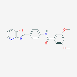 3,5-dimethoxy-N-[4-([1,3]oxazolo[4,5-b]pyridin-2-yl)phenyl]benzamide