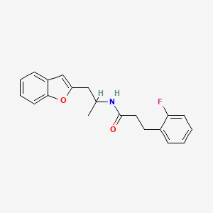 molecular formula C20H20FNO2 B2785722 N-(1-(benzofuran-2-yl)propan-2-yl)-3-(2-fluorophenyl)propanamide CAS No. 2034380-31-7