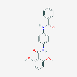 molecular formula C22H20N2O4 B278573 N-[4-(benzoylamino)phenyl]-2,6-dimethoxybenzamide 