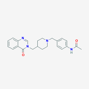 N-[4-[[4-[(4-Oxoquinazolin-3-yl)methyl]piperidin-1-yl]methyl]phenyl]acetamide