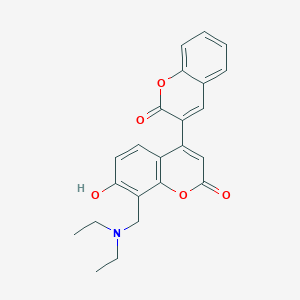 8-(Diethylaminomethyl)-7-hydroxy-4-(2-oxochromen-3-yl)chromen-2-one