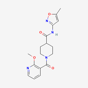 molecular formula C17H20N4O4 B2785739 1-(2-methoxynicotinoyl)-N-(5-methylisoxazol-3-yl)piperidine-4-carboxamide CAS No. 1226426-85-2