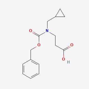 molecular formula C15H19NO4 B2785742 3-[Cyclopropylmethyl(phenylmethoxycarbonyl)amino]propanoic acid CAS No. 2152324-02-0