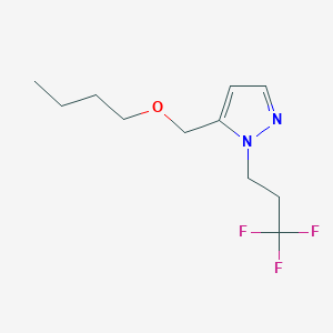 molecular formula C11H17F3N2O B2785752 5-(butoxymethyl)-1-(3,3,3-trifluoropropyl)-1H-pyrazole CAS No. 1856023-22-7