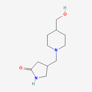molecular formula C11H20N2O2 B2785753 4-((4-(Hydroxymethyl)piperidin-1-yl)methyl)pyrrolidin-2-one CAS No. 2008288-00-2