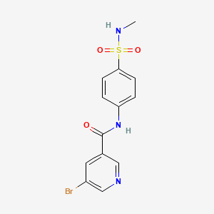 molecular formula C13H12BrN3O3S B2785757 5-bromo-N-[4-(methylsulfamoyl)phenyl]pyridine-3-carboxamide CAS No. 853744-63-5