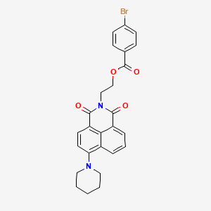 2-(1,3-dioxo-6-(piperidin-1-yl)-1H-benzo[de]isoquinolin-2(3H)-yl)ethyl 4-bromobenzoate