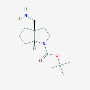 molecular formula C13H24N2O2 B2785769 Rac-tert-butyl 3A-(aminomethyl)hexahydrocyclopenta[B]pyrrole-1(2H)-carboxylate CAS No. 2126144-33-8