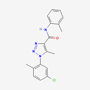 molecular formula C18H17ClN4O B2785772 1-(5-chloro-2-methylphenyl)-5-methyl-N-(o-tolyl)-1H-1,2,3-triazole-4-carboxamide CAS No. 904813-06-5