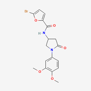 molecular formula C17H17BrN2O5 B2785782 5-bromo-N-(1-(3,4-dimethoxyphenyl)-5-oxopyrrolidin-3-yl)furan-2-carboxamide CAS No. 905672-21-1