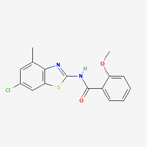 N-(6-chloro-4-methyl-1,3-benzothiazol-2-yl)-2-methoxybenzamide