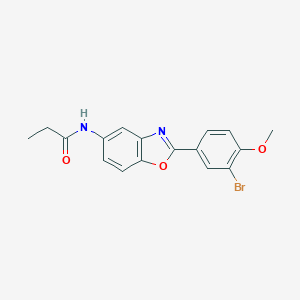 N-[2-(3-bromo-4-methoxyphenyl)-1,3-benzoxazol-5-yl]propanamide