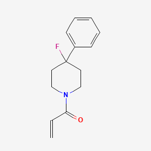 molecular formula C14H16FNO B2785801 1-(4-Fluoro-4-phenylpiperidin-1-yl)prop-2-en-1-one CAS No. 2189497-95-6