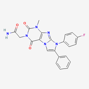 2-(8-(4-fluorophenyl)-1-methyl-2,4-dioxo-7-phenyl-1H-imidazo[2,1-f]purin-3(2H,4H,8H)-yl)acetamide