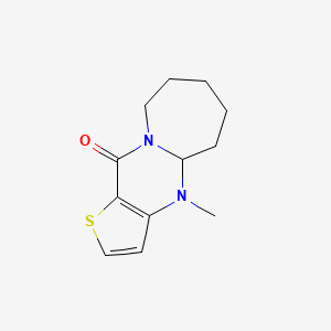 4-methyl-4a,5,6,7,8,9-hexahydrothieno[3',2':4,5]pyrimido[1,2-a]azepin-11(4H)-one