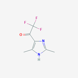 molecular formula C7H7F3N2O B2785804 1-(2,5-Dimethyl-1H-imidazol-4-yl)-2,2,2-trifluoroethanone CAS No. 2413901-05-8