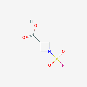 molecular formula C4H6FNO4S B2785809 1-(Fluorosulfonyl)azetidine-3-carboxylic acid CAS No. 2309463-31-6