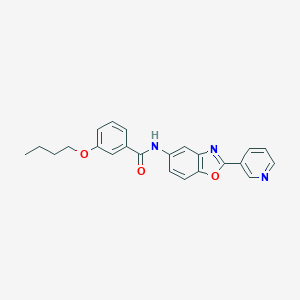 molecular formula C23H21N3O3 B278581 3-butoxy-N-(2-pyridin-3-yl-1,3-benzoxazol-5-yl)benzamide 