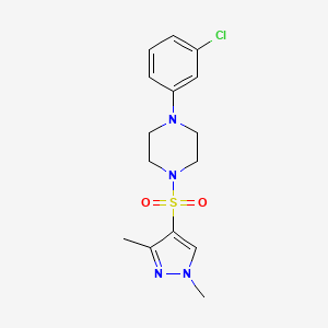 1-(3-chlorophenyl)-4-((1,3-dimethyl-1H-pyrazol-4-yl)sulfonyl)piperazine