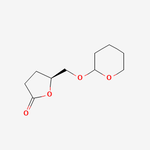 molecular formula C10H16O4 B2785815 (5S)-5-(((Tetrahydro-2H-pyran-2-YL)oxy)methyl)dihydrofuran-2(3H)-one CAS No. 187264-97-7