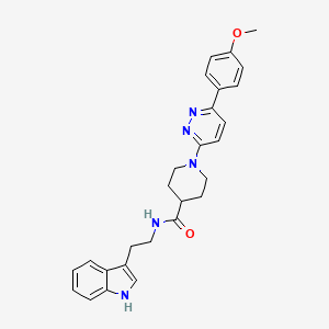 molecular formula C27H29N5O2 B2785821 N-[2-(1H-indol-3-yl)ethyl]-1-[6-(4-methoxyphenyl)pyridazin-3-yl]piperidine-4-carboxamide CAS No. 1105230-99-6