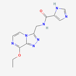 molecular formula C12H13N7O2 B2785834 N-((8-ethoxy-[1,2,4]triazolo[4,3-a]pyrazin-3-yl)methyl)-1H-imidazole-5-carboxamide CAS No. 2034320-26-6