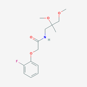 molecular formula C14H20FNO4 B2785835 N-(2,3-dimethoxy-2-methylpropyl)-2-(2-fluorophenoxy)acetamide CAS No. 2034485-07-7