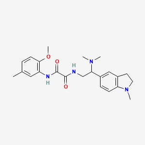 molecular formula C23H30N4O3 B2785842 N1-(2-(dimethylamino)-2-(1-methylindolin-5-yl)ethyl)-N2-(2-methoxy-5-methylphenyl)oxalamide CAS No. 921896-71-1