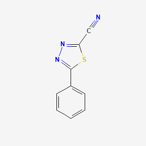 molecular formula C9H5N3S B2785846 5-Phenyl-1,3,4-thiadiazole-2-carbonitrile CAS No. 70391-08-1