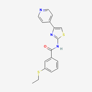 molecular formula C17H15N3OS2 B2785849 3-(ethylthio)-N-(4-(pyridin-4-yl)thiazol-2-yl)benzamide CAS No. 941959-52-0