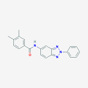 molecular formula C21H18N4O B278586 3,4-dimethyl-N-(2-phenyl-2H-1,2,3-benzotriazol-5-yl)benzamide 