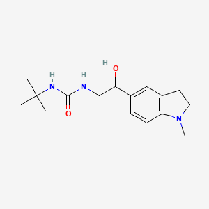 molecular formula C16H25N3O2 B2785886 1-(Tert-butyl)-3-(2-hydroxy-2-(1-methylindolin-5-yl)ethyl)urea CAS No. 1705538-83-5